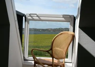 Udsigt fra Bed and Breakfast værelse