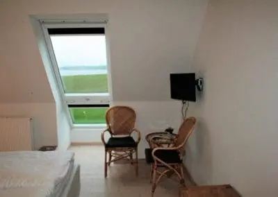 Man kan se vandet fra værelset