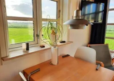 Udsigt fra spisebord i Hus Nord