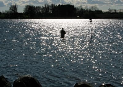 Lystfiskeri i fjorden ud for Rødkærgård
